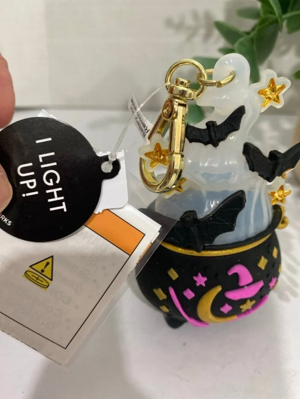 Halloween Light Up Cauldron Pocket Bac Holder & “Ghoul Friend” Sanitizer BBW